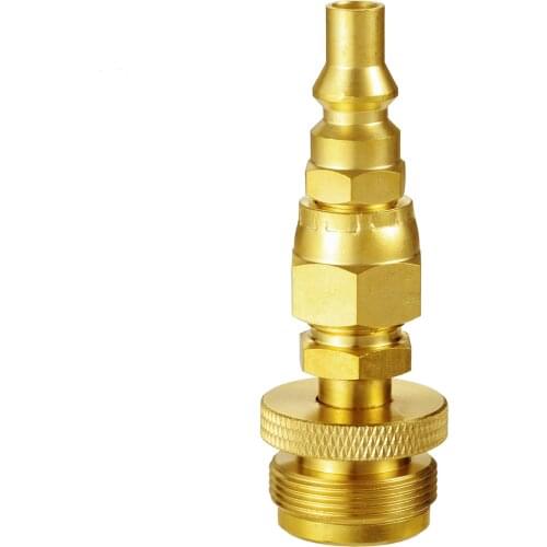 1lb Propane Disposal Adapter Fitting with 1/4" Quick Connect Disconnect Adaptor for One Pound Portable Camper Grill Stove for RV