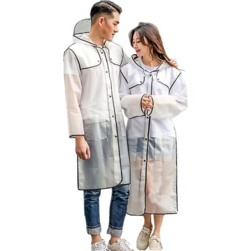 2020 outdoor travel poncho transparent raincoat ladies poncho unisex fashion plastic raincoat waterproof parent-child raincoat