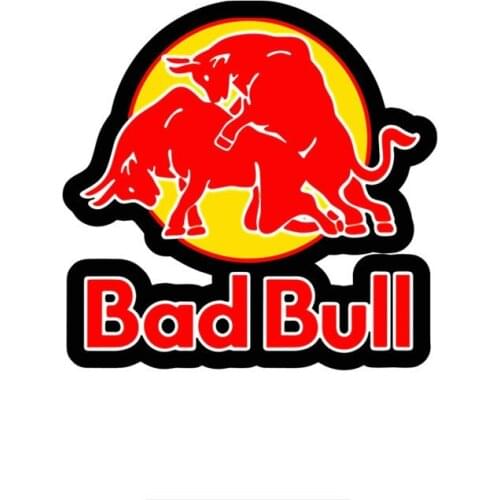 Car Stickers Decor Motorcycle Decals Funny Bad Red of Bull Graphics Decorative Accessories Creative Waterproof PVC,15cm*15cm