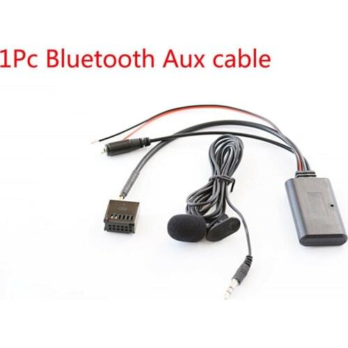 Car Audio Microphone Car Bluetooth 5.0 Audio AUX Auxiliary Cable Adapter + Microphone Mic Stereo For Ford Focus