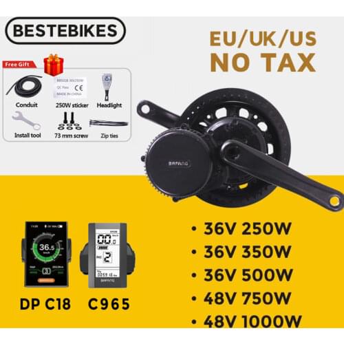 Bafang Motor BBSHD 1000w BBS02B 750w BBS01B 250W BBS01 BBS02 Mid Drive Motor Electric Motor Bicycle Conversion Kit