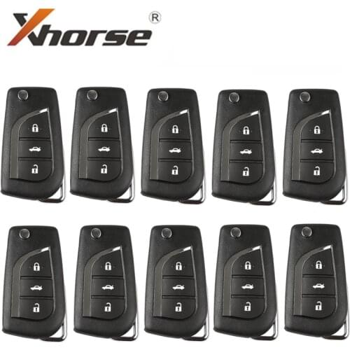 XHORSE XNTO00EN XN008 Wireless Universal Remote Key for Toyota 3 Buttons for VVDI Key Tool English Version 10pcs/lot