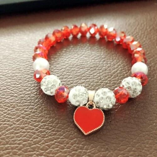 New Fashion Adjustable Crystal Heart Bow Bilezik Cuff Opening Bracelet For Women Jewelry Gift Mujer Pulseras