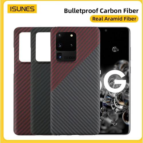 Pure Carbon Fiber Aramid For Samsung Galaxy S20 Ultra Case Ultra Thin Protection Ultra-light For S20 FE S20+ Luxury Phone Cover