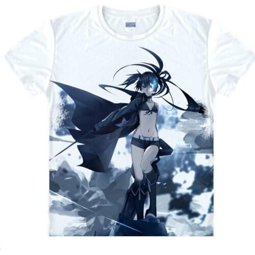 Black Rock Shooter T-shirts kawaii Japanese Anime t-shirt Manga Shirt Cute Cartoon Mato Kuroi Cosplay shirts 37166799598 tee 326