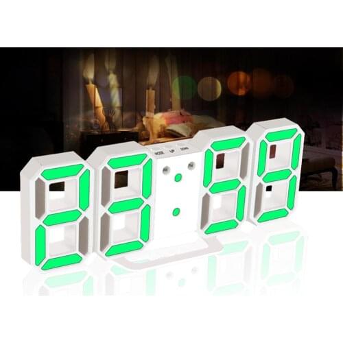 Digital Electronic Clock LED Table Clock Brightness Adjustable Alarm Clock Fashion Wall Hanging Clock With USB Cable Wall Clock