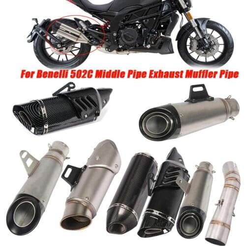 For Benelli 502C Until 2020 Replace Motorcycle Link Tubes Tail Exhaust Muffler Pipe Conneting Exhaust Silencer System Set