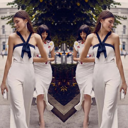 Hot Sale Leaf Print Jumpsuit Women Strapless Rompers Beach Bohemian Jumpsuits Off Shoulder Wide Long Pants Female Overall