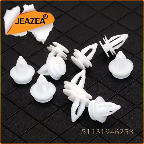 JEAZEA Car Rivet Fastener Interior Door Card Panel Retaining Trim Clips 51131946258 For BMW 3 5 6 7 Series X1 X3 X4 X5 X6
