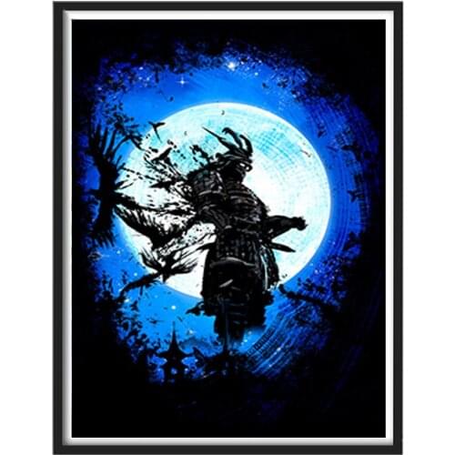 Full Square Diamond Painting Embroidery Japanese Samurai Handmade Gift Pictures Of Rhinestones Diamond Mosaic Home Decor A2322
