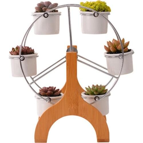 Handmade Ceramic Vase Home Decoration Ornaments Plant Pot Set Nordic Modern Ferris Wheel Style Succulents Combination Potted