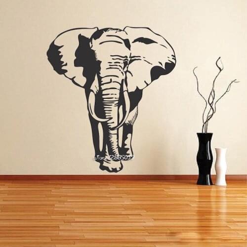 Classic retro elephant wall stickers Art Mural wall sticker removable vinyl home decor elephant decals artistic design joy039