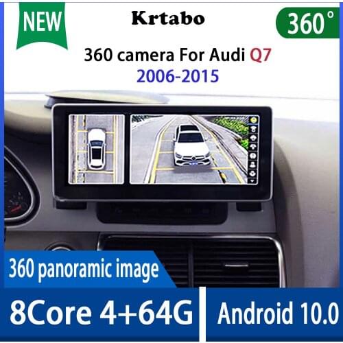 Krtabo Car Radio Multimedia Player BT WIFI 360 camera For Audi Q7 2006-2015 Navigation Android 10 4+64G