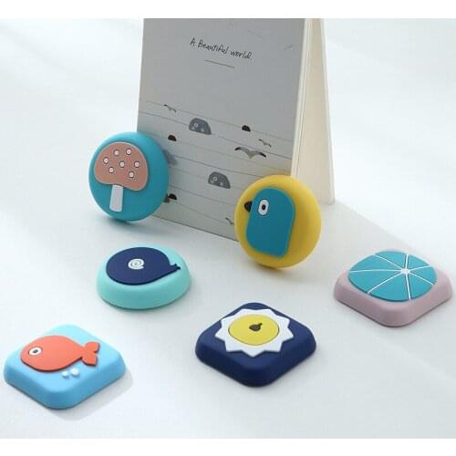 Cute Cartoon Lock Protective Pad Door Crash Pad Wall Protector Door Stopper Doorknob Rubber Pad Savor Shockproof Crash Fender