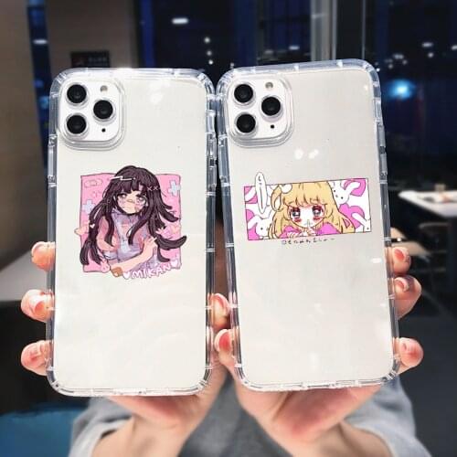 ZUIDID Kawaii Phone Case For iPhone 11 Pro Max 12 XS X 8 7 SE20 XR 6Plus Cute Cartoon Sweet Girls Soft Anime Cover Clear Fundas
