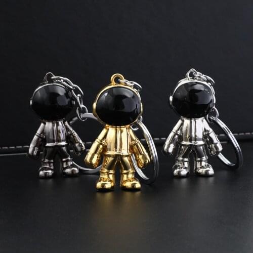 Fashion Robot Spaceman Astronaut Keychain Metal Rocket Saturn Alien Pendant Couple Keyrings Car Backpack Jewelry Key Chain