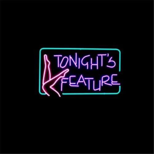 17*14" TONIGHTS FEATURE NEON SIGN Signboard REAL GLASS BEER BAR PUB Billiards display Restaurant Shop outdoor Light Signs