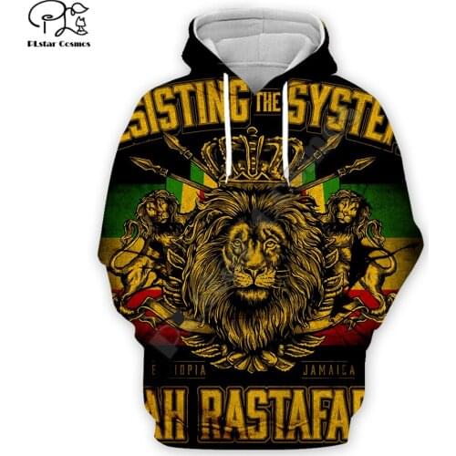 Newest Reggae Lion Singer HipHop Legend Bob Marley Funny NewFashion Harajuku 3DPrint Men/Women Autumn Pullover Casual Hoodies 18