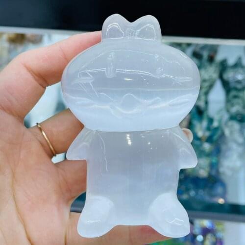 New!!! Natural Gypsum Princess The Cat Ornaments Quartz Mineral Home Decoration Stone Crafts