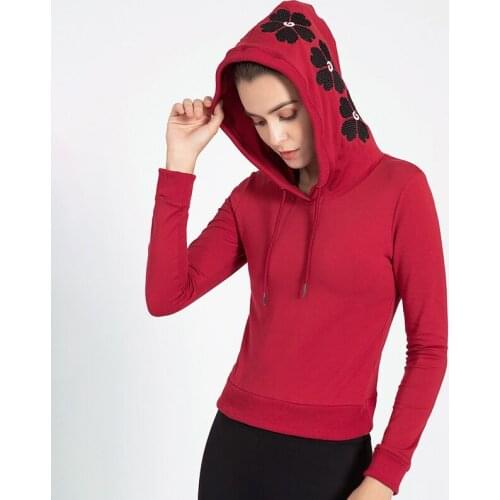 Autumn Hooded Sport Shirts Women Long Sleeve Fitness Gym Sweatshirt Pullover Hoodies Training Sweater Running Jogging Sports Top
