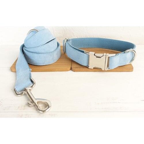 Retailing self-design collar engraved pet name dog collar THE SKY handmade collar 5 Sizes dog collar and leash