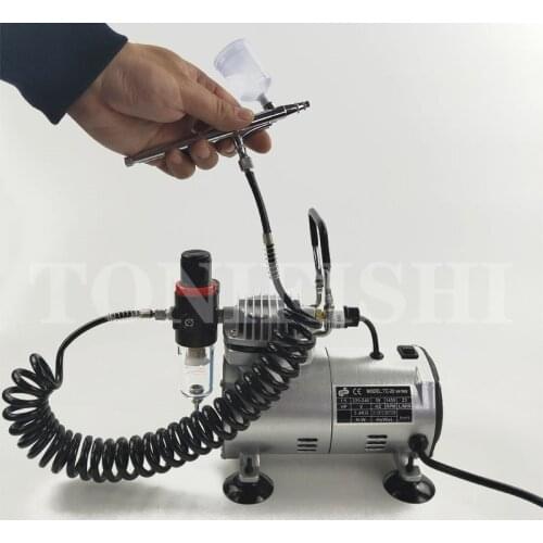 Painting furniture repair Cake sandblasting Piston type painted model air compressor Airbrush Mini air compressor Air pump