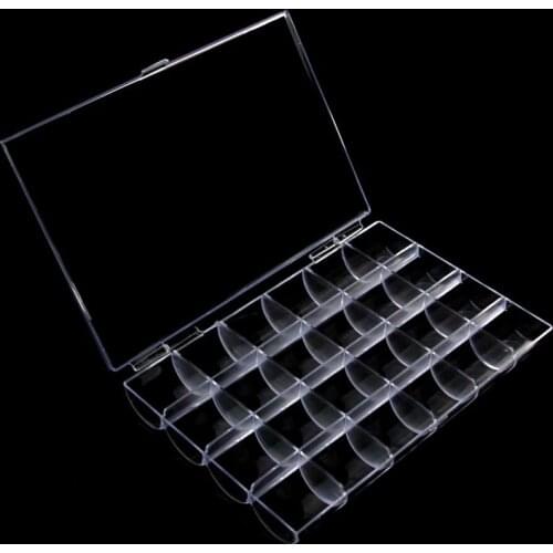24 Grids Transparent Jewelry Bead Ring Earring Storage Box Acrylic Container New Q0KE