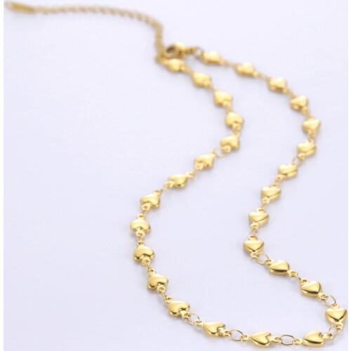 Skyrim Stainless Steel Heart Chain Necklace for Women Girls Silver Color Choker Necklaces Party Jewelry Valentines Day Gift