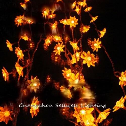 Special Offer Promotion Great!christmas Light Led Coloured Christmas Tree Decoration 8m Golden Lotus Lamp H051