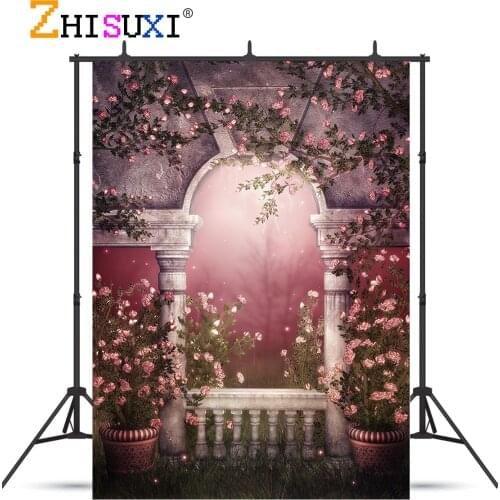 Vinyl Custom Dream Forest Castle Fairy Tale Children Photography Backdrops Prop Photo Background 2158 TTW-01