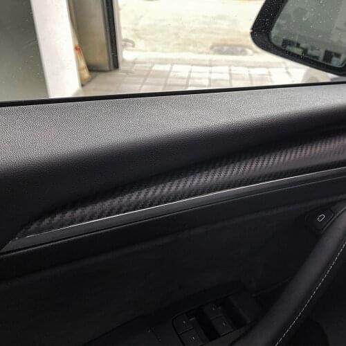 Vxvb For Tesla Model 3 Model Y 2021 Accessories Carbon Fiber Car Inner Door Garnish Door Trim Decoration Styling Decoration Trim