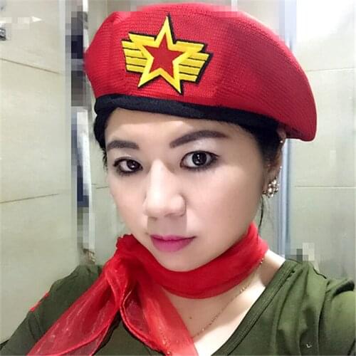 High Quality Acrylic Knitted Berets for Men Women Children Star Emblem Sailor Dance Performance Hat Adults Child Trilby VL Cap