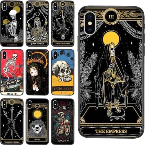 For Huawei P50 P40 P30 P20 P10 Lite E Plus Pro P Smart Z 2019 2020 2021 Sexy Death Tarot Protector Phone Covers Case