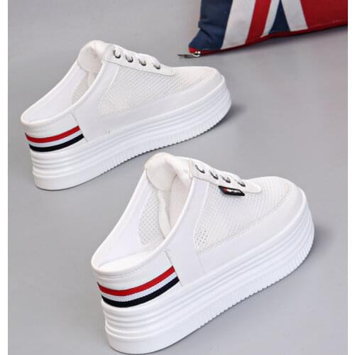 Flat Shoes Female Slippers Soft Cover Toe Slides Med Slipers Women On A Wedge Platform Comfort Summer 2021 Fretwork Rubber PU Fa