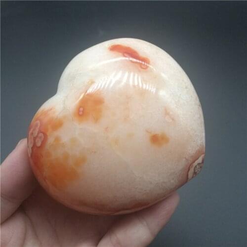 0.52 kg Natural red agate heart crystal gemstone wedding gifts