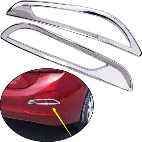 1Pair Rear Fog Light Lamp Cover Trim ABS Chrome Car Fit for Chevrolet Cruze 2017 2018