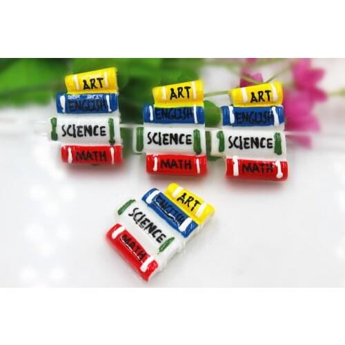 10pcs/lot flat back resin crafts resin cabochons accessories kawaii resin books school items