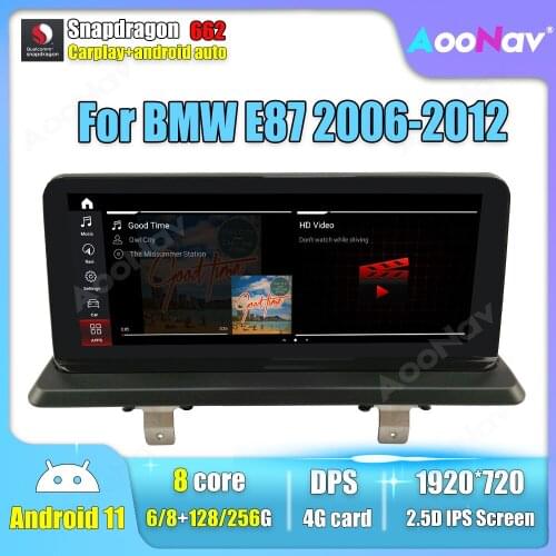 12.3 Qualcomm CPU Android 10 Car Multimedia Player for BMW 1 Series 118i 120i E81 E82 E87 E88 2005-2012 GPS navi Radio Stereo
