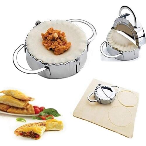2 pcs/set Stainless Steel Dumpling Maker Dough Cutter DIY Ravioli Dumpling Mould Baking Pastry Tools Kitchen Gadgets
