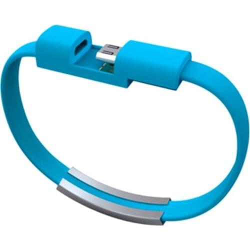 22cm Outdoor Colorful Mini Micro USB Bracelet Charger Data Charging Cable Sync Cord For Samsung Micro usb cable 500pcs
