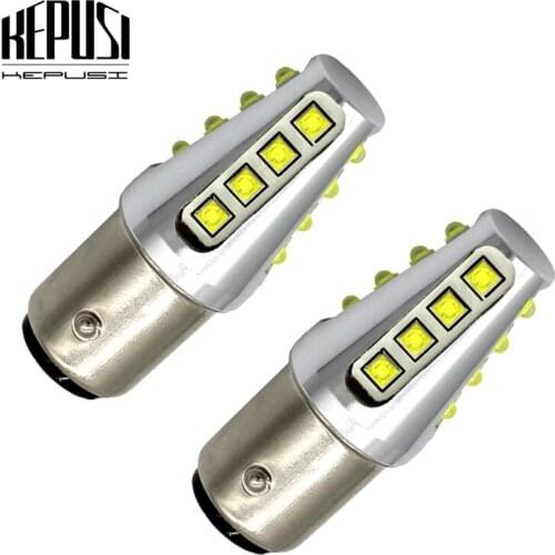 2x Signal Light 1157 p21w led BA15D LED Brake Lights 12V 24V Auto Reverse Lamp Turn Signal Daytime Running Light white