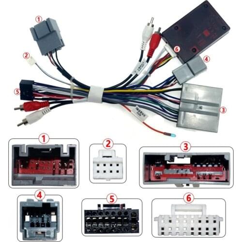 Car 16pin Audio Wiring Harness With Canbus Box For Ford Explorer Escape Edge Expedition Mustang Lincoln Navigator MKX Chevrolet