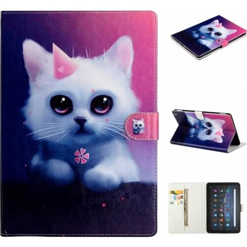 Case For Kindle Fire HD 10 2021 PU Leather tablet Protective Adjustable Stand Cover for New Fire HD10 Plus10 10.1 funda+gift pen