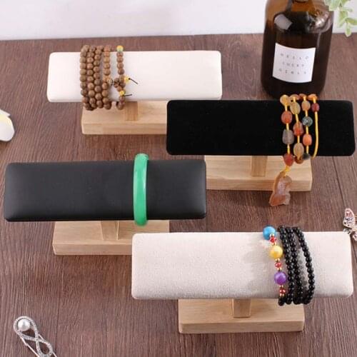 Black/white/beige Free Shipping New high-end DIY Wood+Flannel Display Watch/Bracelet Jewelry Display Stand Holder