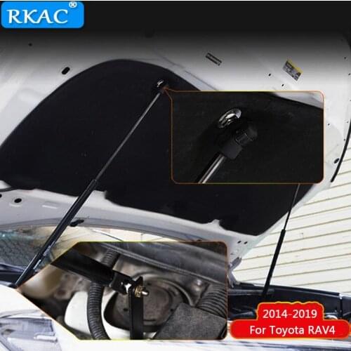 For Toyota RAV4 2014 2015 2016 2017 2018 Hydraulic Rod Strut Rod Telescopic Rod Engine Hood lift Support 2pcs Car Styling