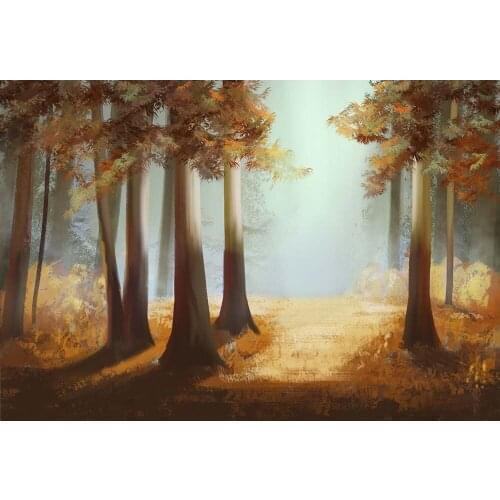 Photography Backdrop Oil Painting Autumn Forest Photo Background Newborns Child Baby Shower Decor Photoshoot Studio Props W4894