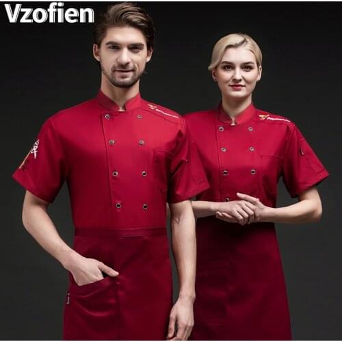 Chef Jacket Catering Work Wear Clothes Restaurant Hotel Bakery Catering Uniforrms Breathable Food Services Cooking Jacket Shirt