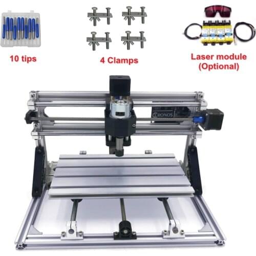 Mini laser CNC router 3018 pro GRBL control with head pcb engraver diy milling machine