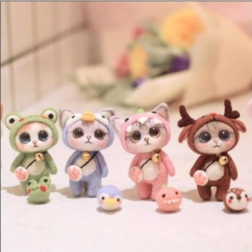 Kitten Series Wool Felt wool needlepoint kit wool felt needle felting decoration craft needlecraft