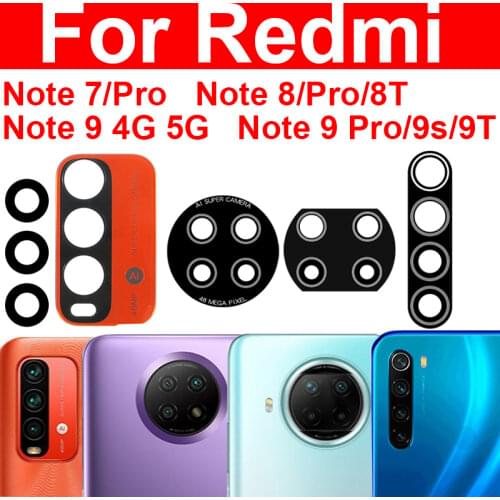 Rear Camera Glass Lens Sticker For Xiaomi Redmi Note 2 3 4 4X 5 5A 6 7 8 8T 9 Pro Back Camera Glass Lens Cover Replacement Parts